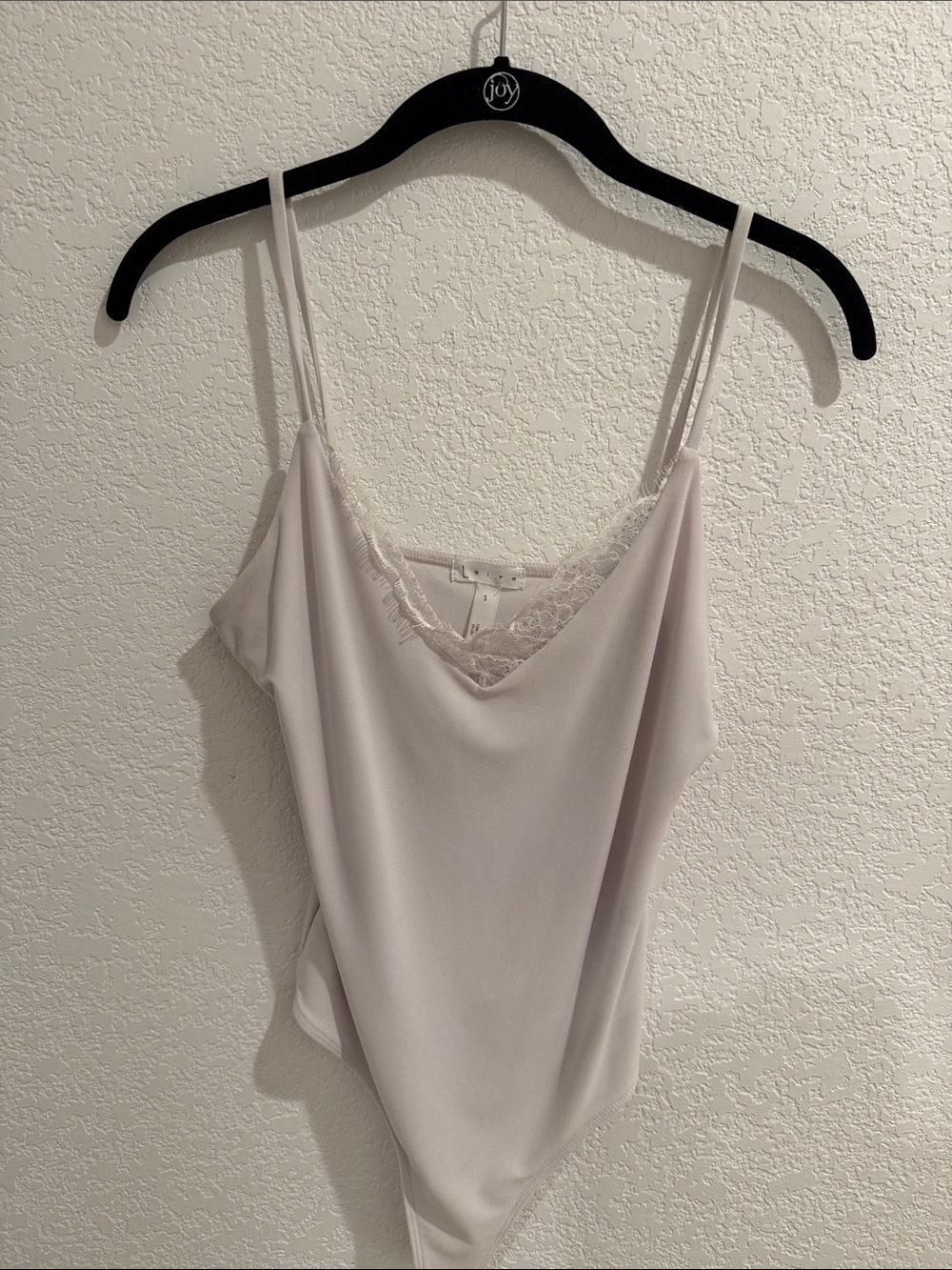 Leith Lace Trim Ivory Bodysuit